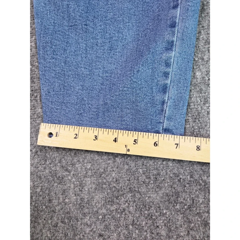 Judy Blue Jeans Womens 33 Blue High Rise Front Patch Pocket Tapered Leg Denim